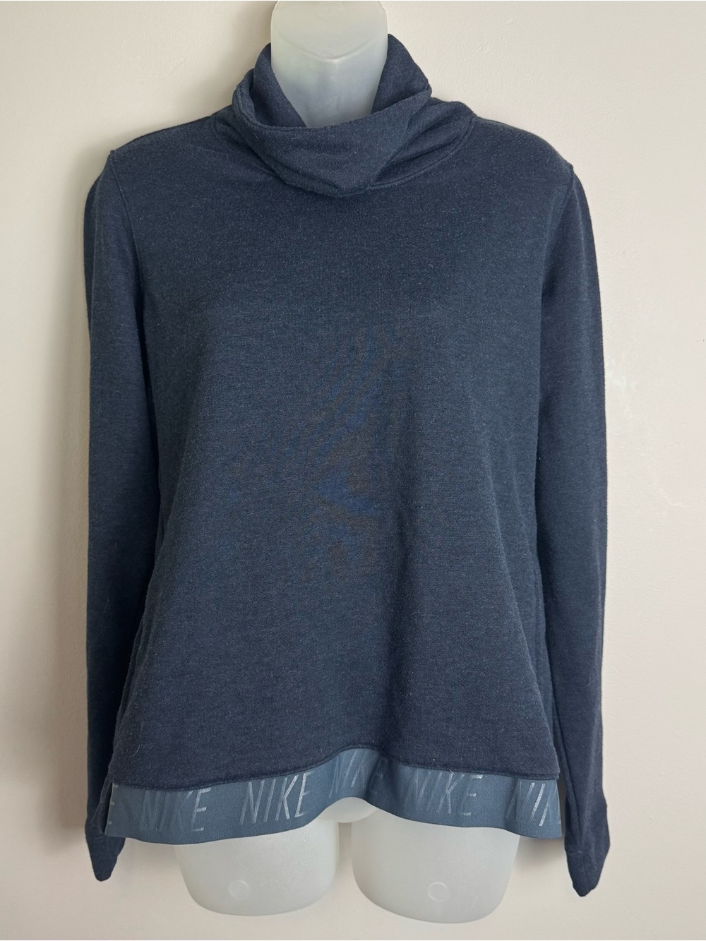 Nike Cowl Neck Navy Pullover Sweatshirt Size Medium